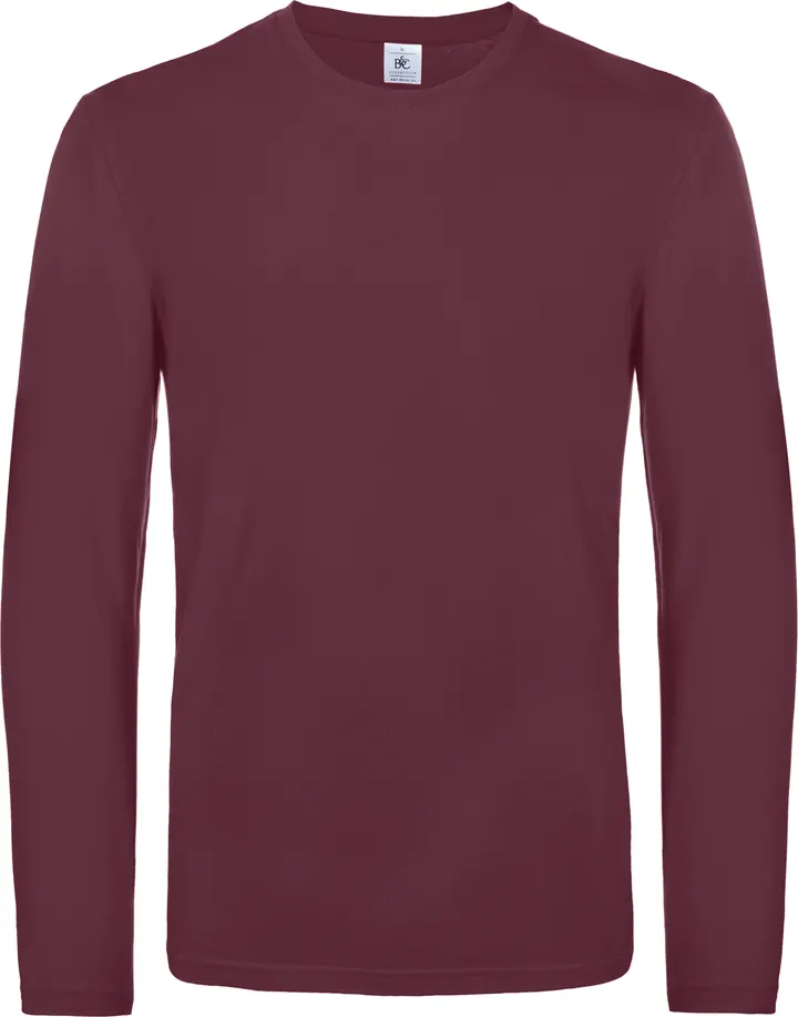 Herren-Langarmshirt #E190 Burgundy