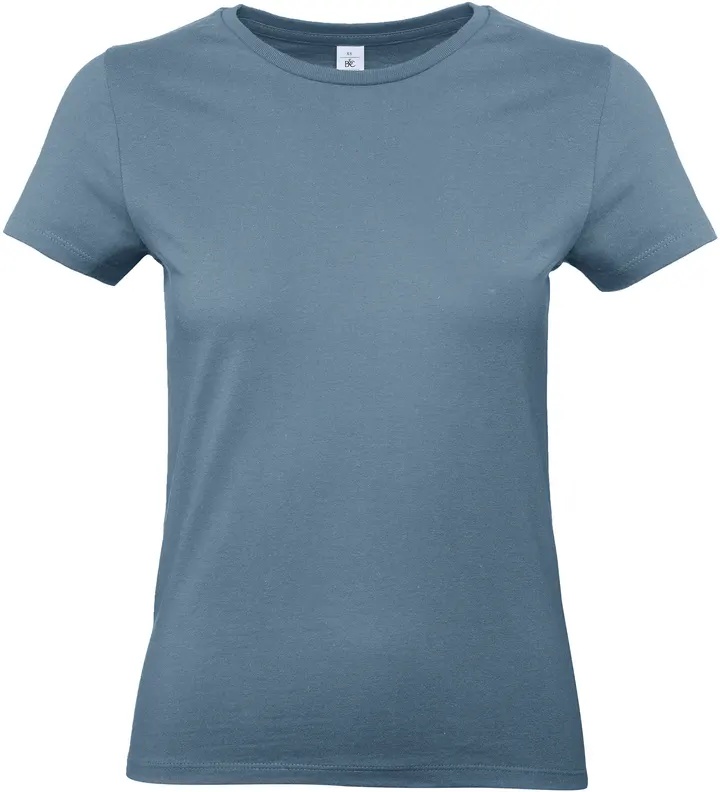 #E190 Ladies' T-shirt Stone Blue