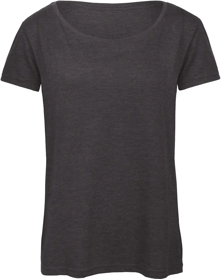 T-shirt Triblend col rond Femme Heather Dark Grey