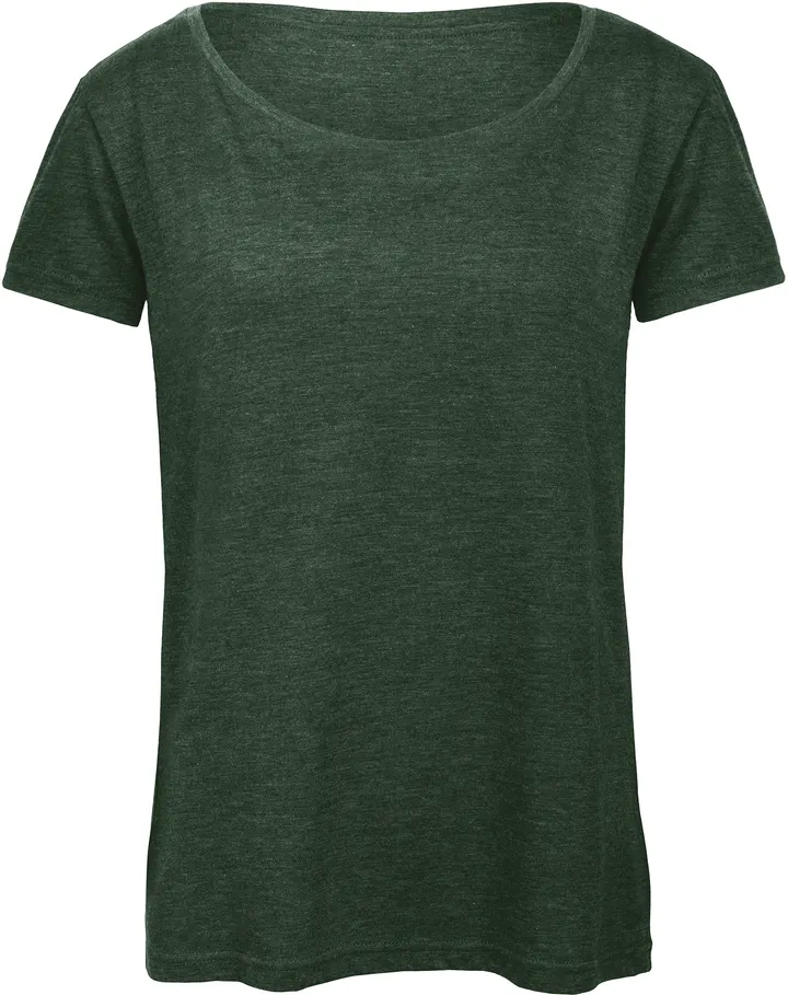 T-shirt Triblend col rond Femme Heather Forest