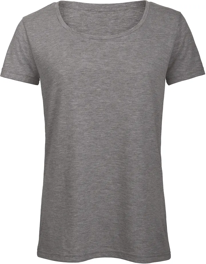 T-shirt Triblend col rond Femme Heather Light Grey