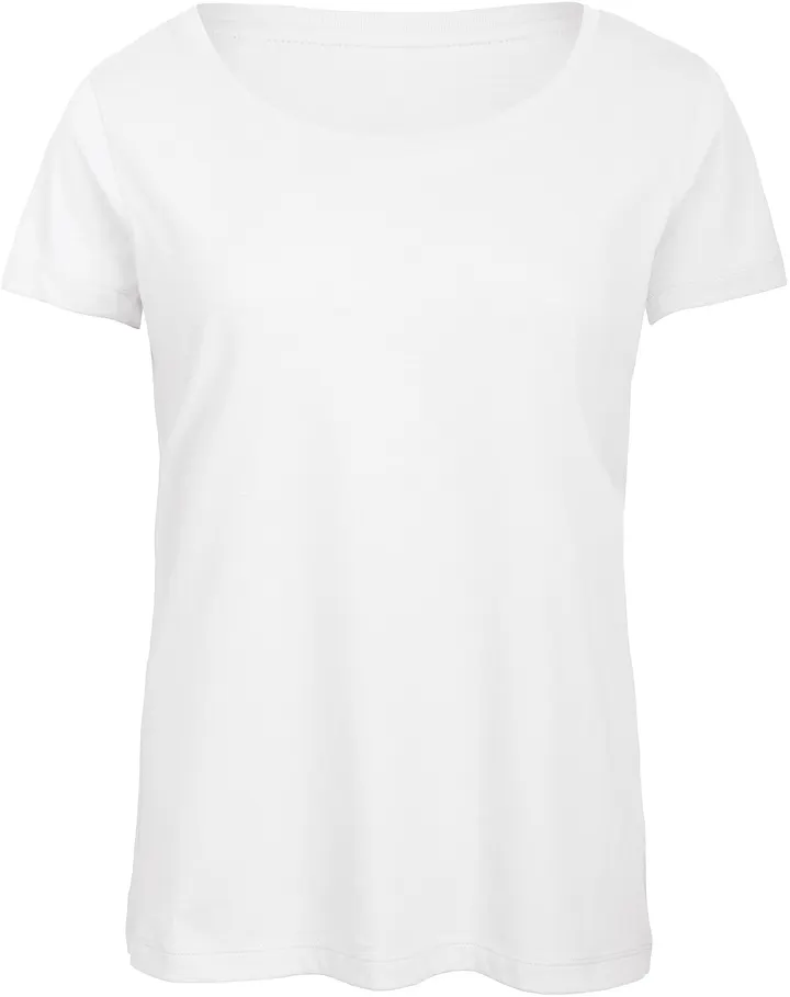 T-shirt Triblend col rond Femme White