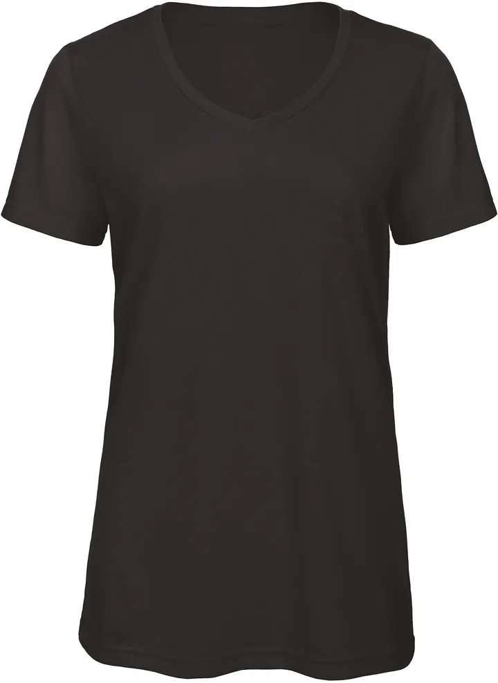 T-shirt Triblend col V Femme Black