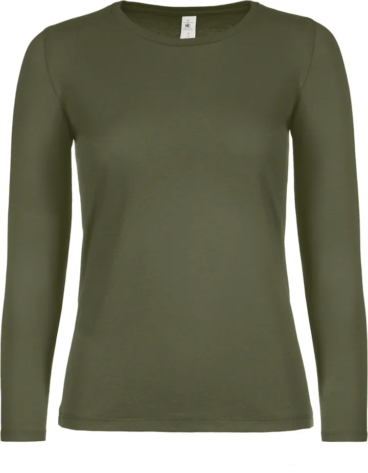 Damen-Langarmshirt #E150 Urban Khaki