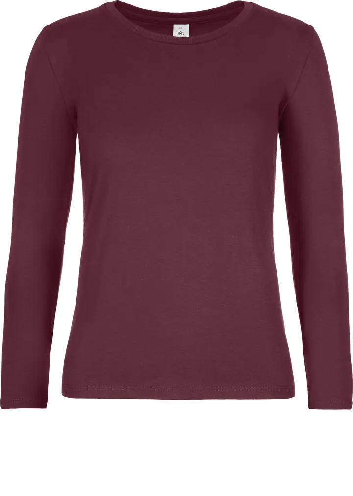 T-shirt manches longues femme #E190 Burgundy