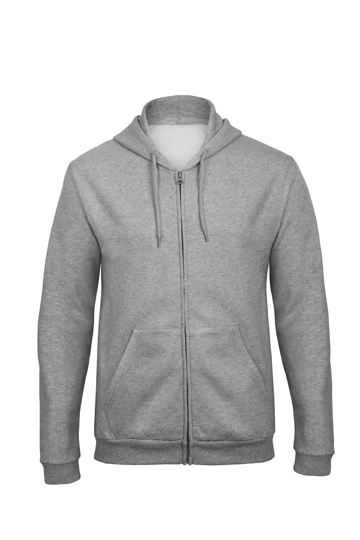 ID.205 Hooded Full Zip Sweatshirt Heather Grey