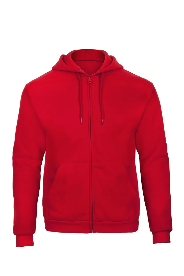 ID.205 Hooded Full Zip Sweatshirt Red