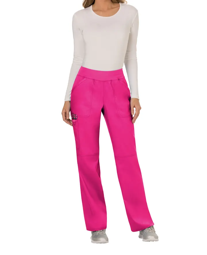 Damen-Cargohose mit mittlerer Leibhöhe zum Überziehen Electric Pink