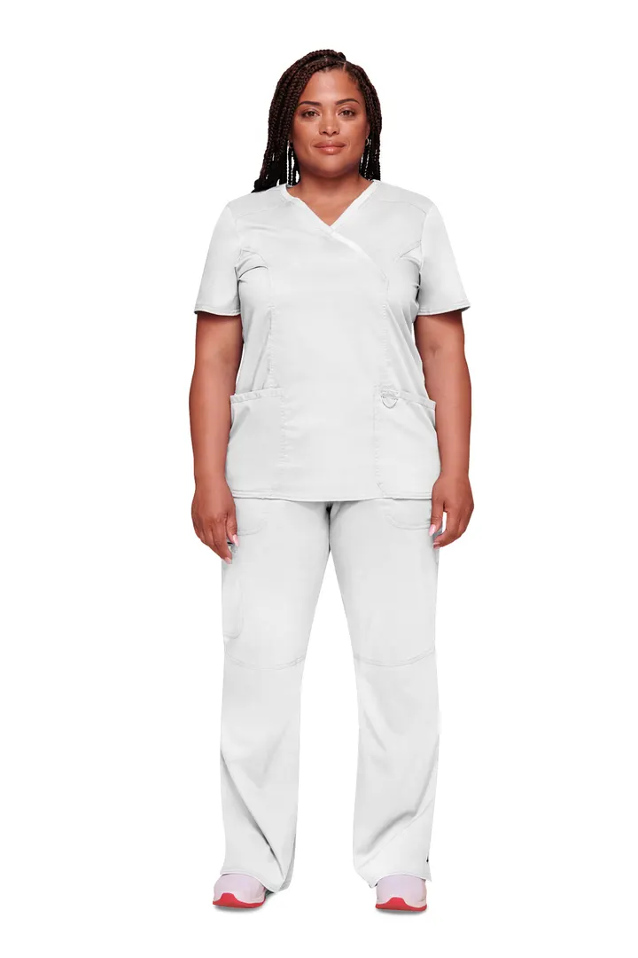 Haut cache-cœur femme White
