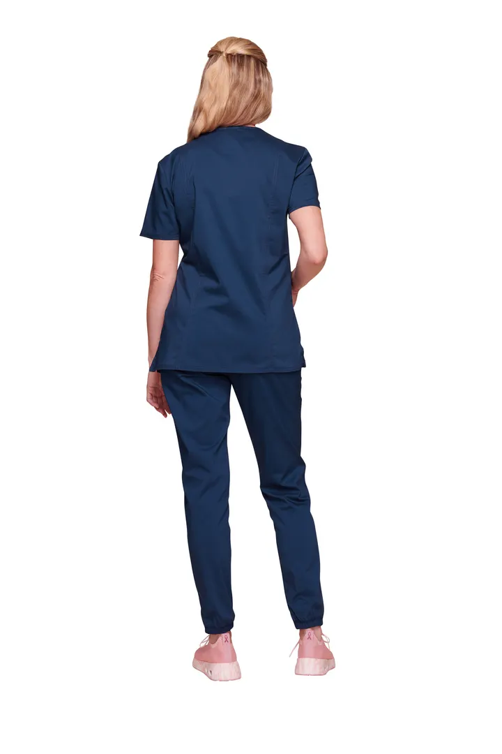 Haut cache-cœur femme Navy