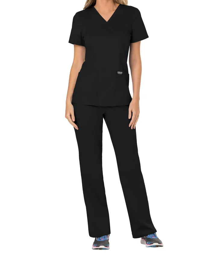 Haut cache-cœur femme Black