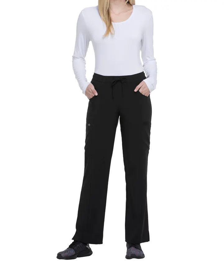 Damenhose mit mittlerem Bund und Kordelzug Black