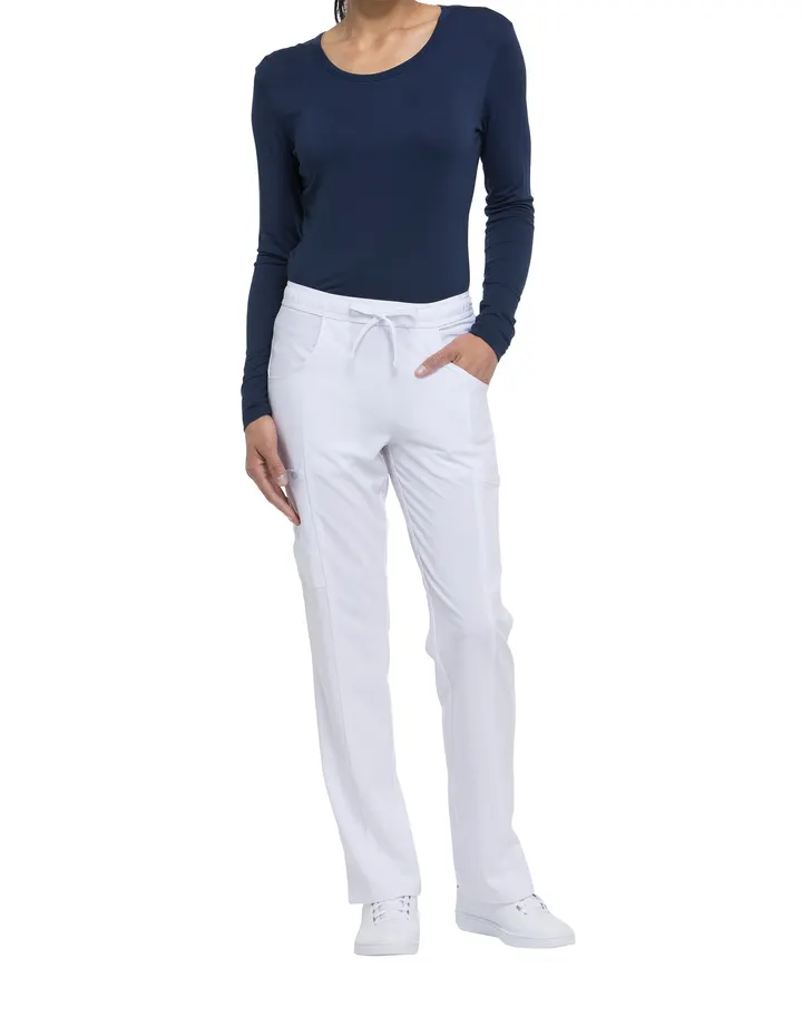 Damenhose mit mittlerem Bund und Kordelzug White