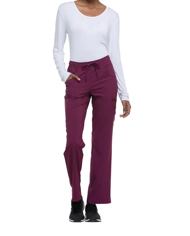 Damenhose mit mittlerem Bund und Kordelzug Wine