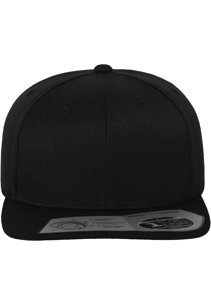 Fitted Snapback Kappe 6 Panels BLACK