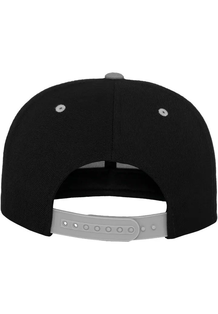 Zweifarbige Classic Snapback Cap BLACK / SILVER