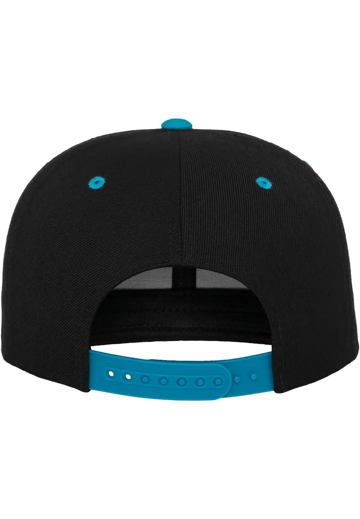 Zweifarbige Classic Snapback Cap BLACK / Teal
