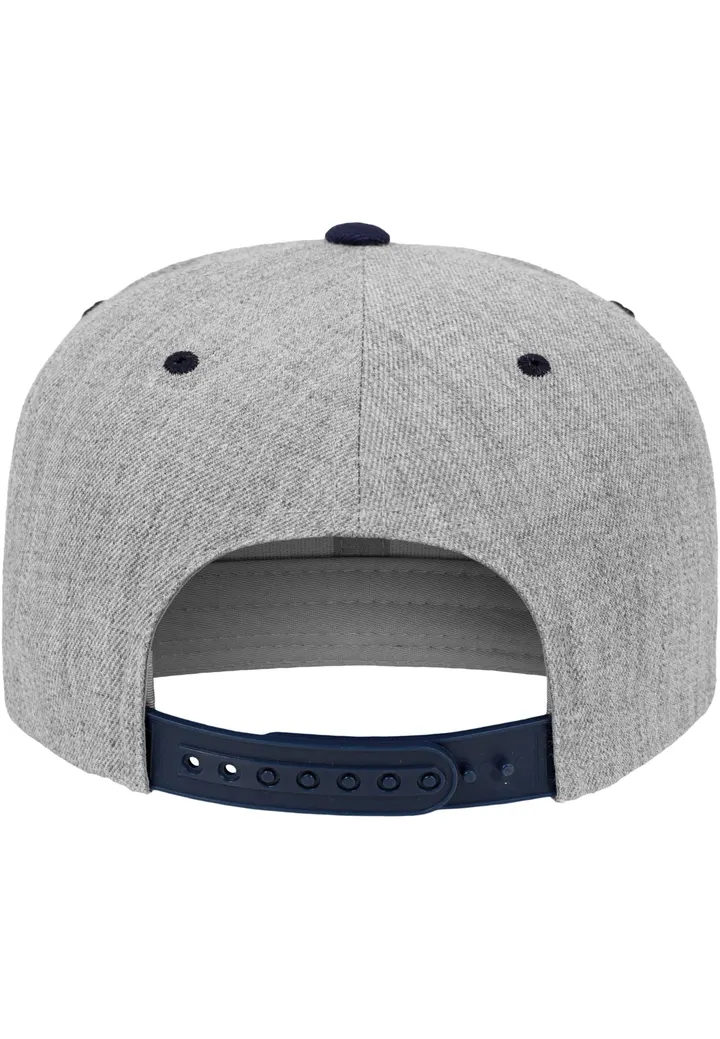 Zweifarbige Classic Snapback Cap HEATHER / NAVY