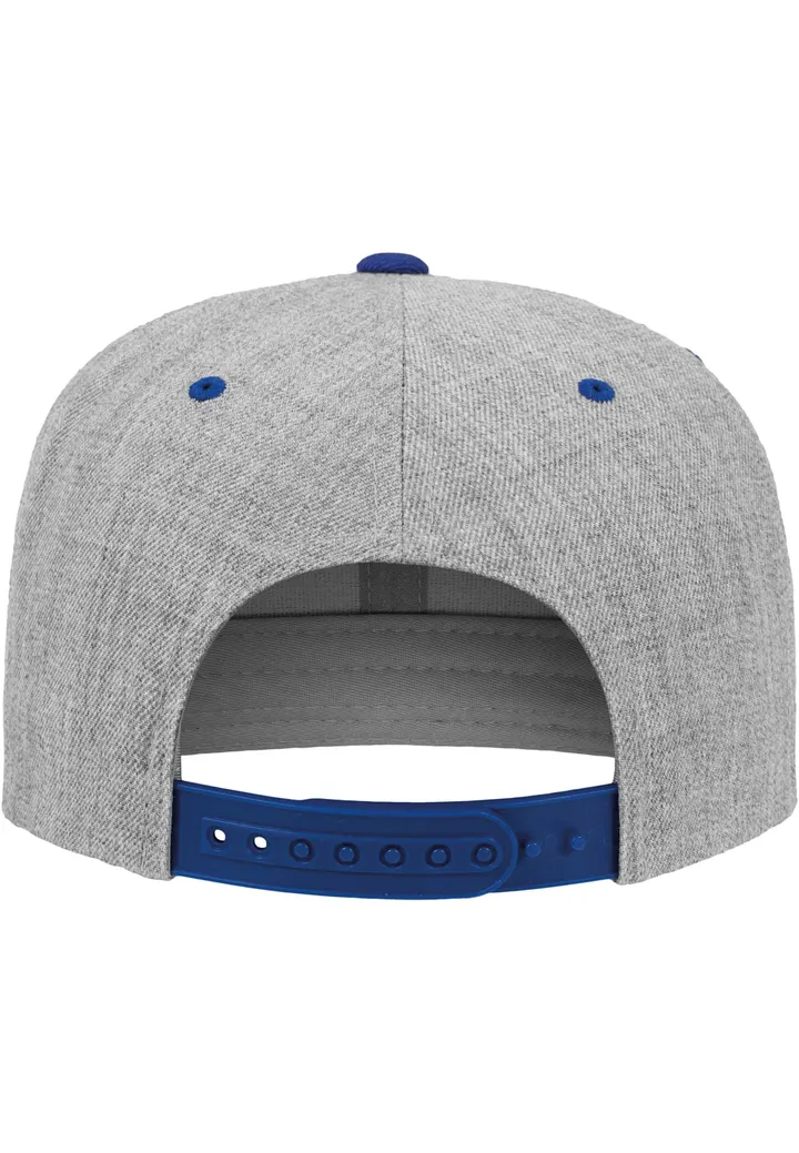 Zweifarbige Classic Snapback Cap HEATHER / ROYAL