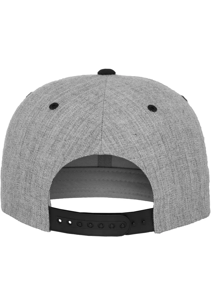 Zweifarbige Classic Snapback Cap HEATHER GREY / BLACK