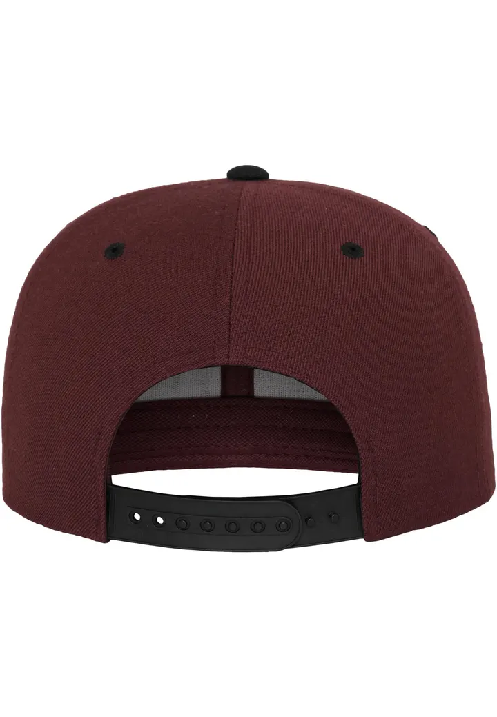 Zweifarbige Classic Snapback Cap MAROON / BLACK