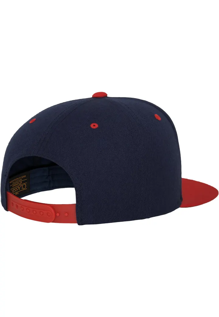 Zweifarbige Classic Snapback Cap NAVY / RED
