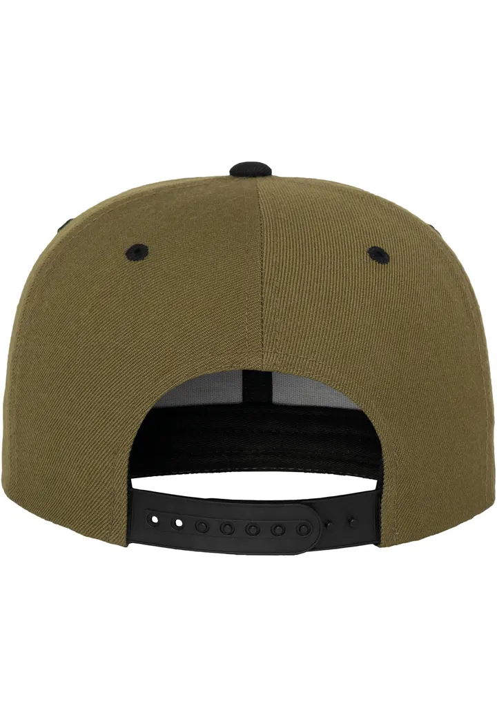 Zweifarbige Classic Snapback Cap OLIVE / BLACK