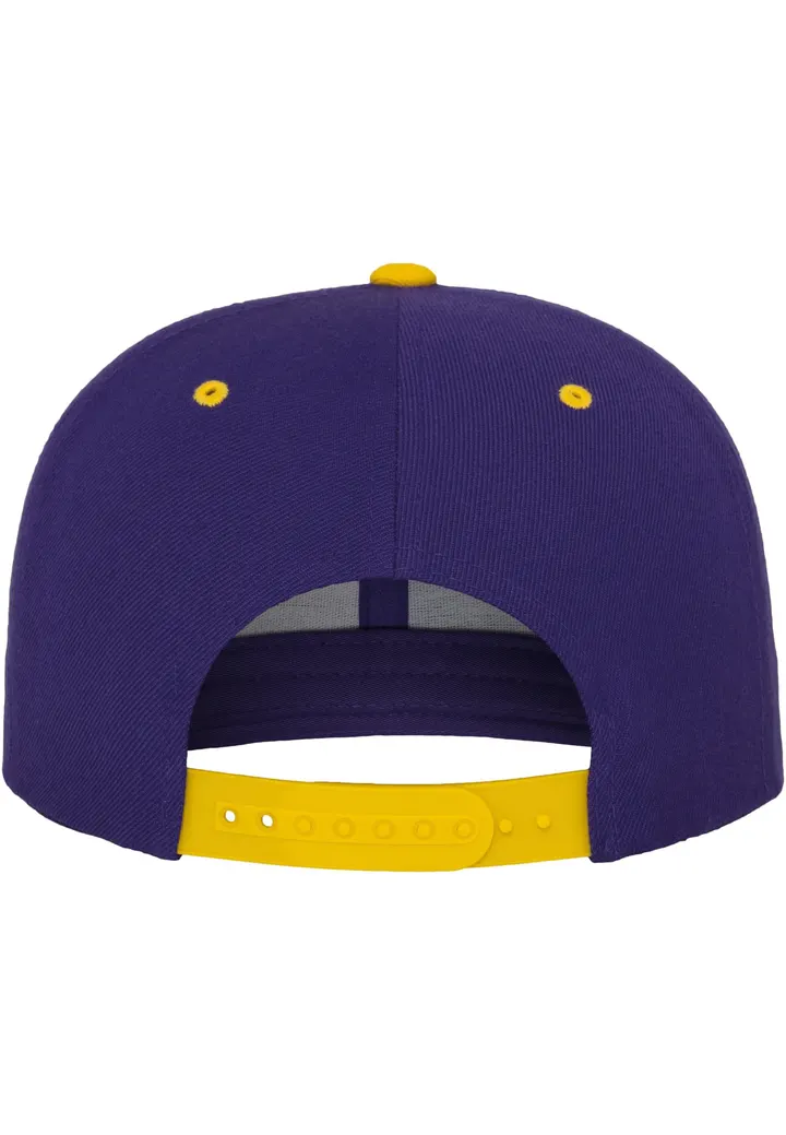Zweifarbige Classic Snapback Cap PURPLE / GOLD