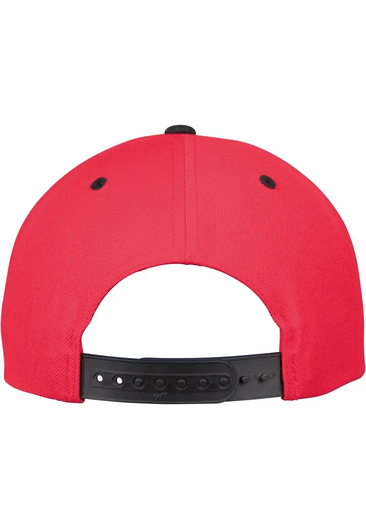 Zweifarbige Classic Snapback Cap RED / BLACK