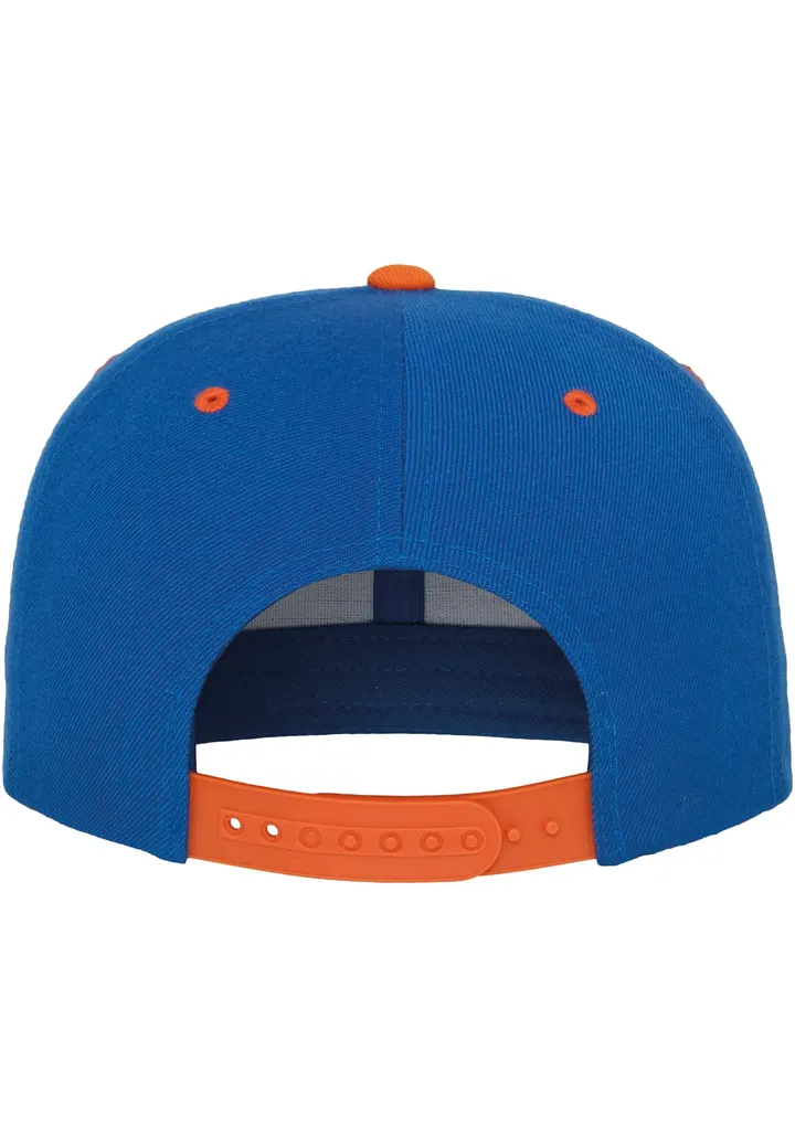 Zweifarbige Classic Snapback Cap ROYAL / ORANGE