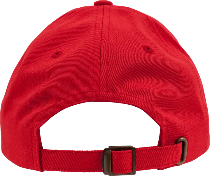 6-Panel-Kappe aus Baumwoll-Twill RED