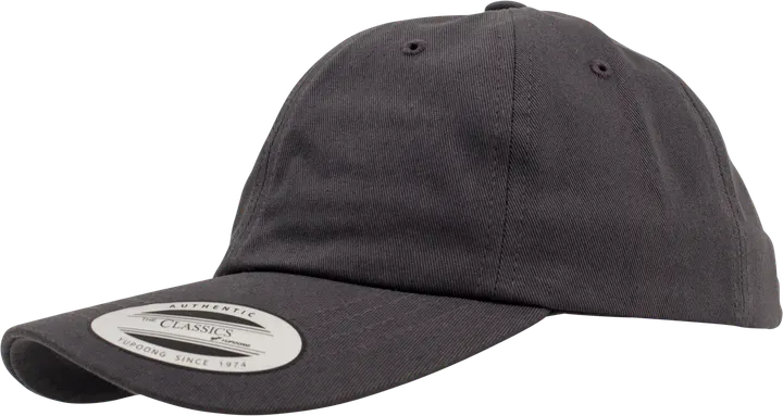 6-Panel-Kappe aus Baumwoll-Twill DARK GREY