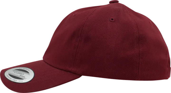 6-Panel-Kappe aus Baumwoll-Twill MAROON