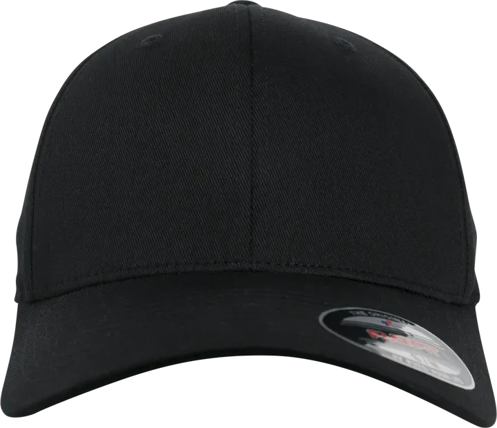 Flexfit-Kappe aus biologischer Baumwolle BLACK