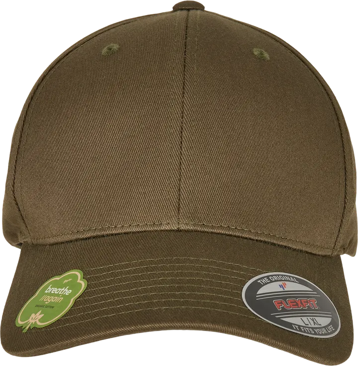 Flexfit-Kappe aus biologischer Baumwolle Burnt Olive