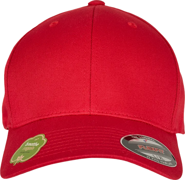 Flexfit-Kappe aus biologischer Baumwolle RED