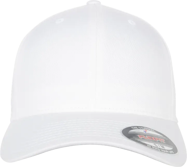 Flexfit-Kappe aus biologischer Baumwolle WHITE