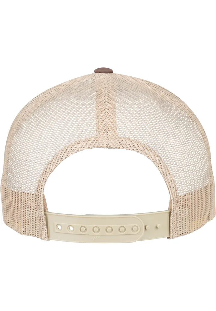Zweifarbige Retro-Trucker-Mütze BROWN / KHAKI