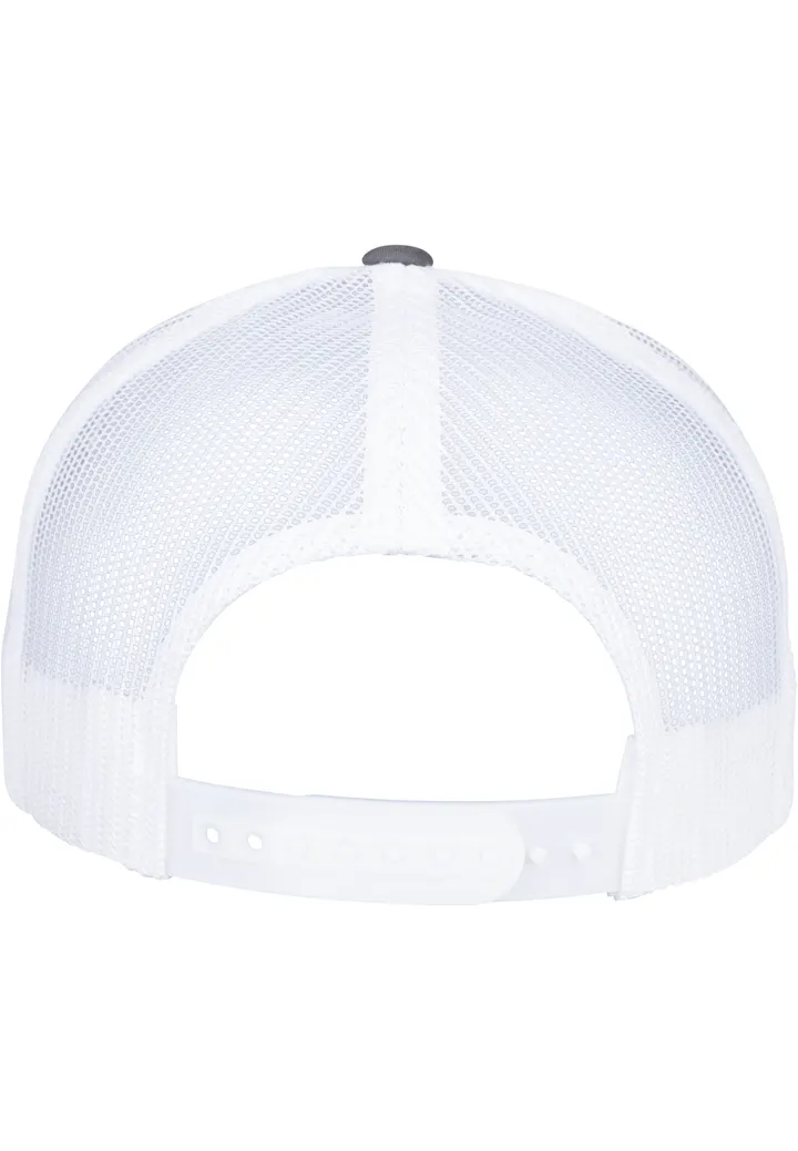 Zweifarbige Retro-Trucker-Mütze CHARCOAL / WHITE