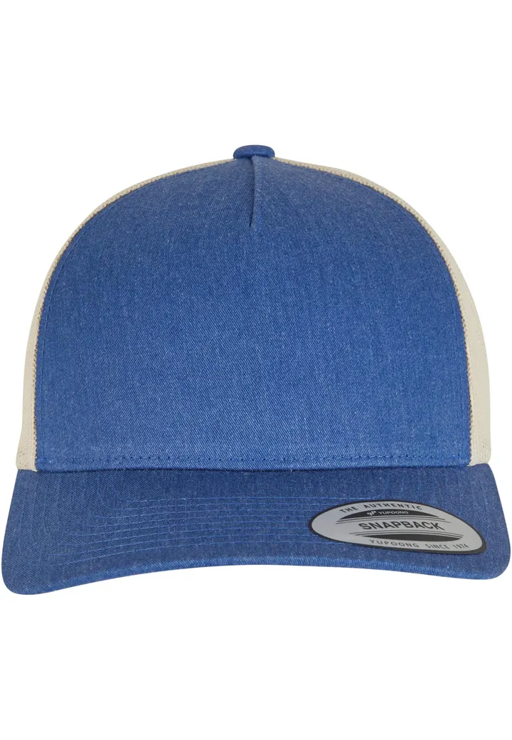 Zweifarbige Retro-Trucker-Mütze BLUE / BEIGE