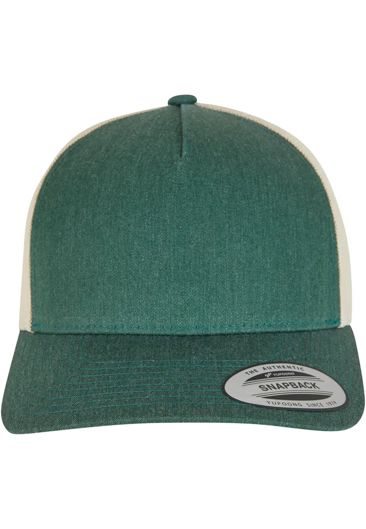 Zweifarbige Retro-Trucker-Mütze GREEN / BEIGE
