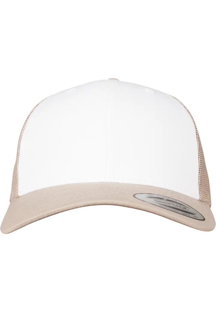 Casquette Retro Trucker Colored Front KHAKI / WHITE