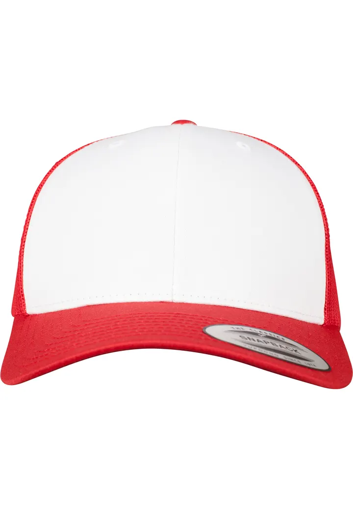 Casquette Retro Trucker Colored Front RED / WHITE