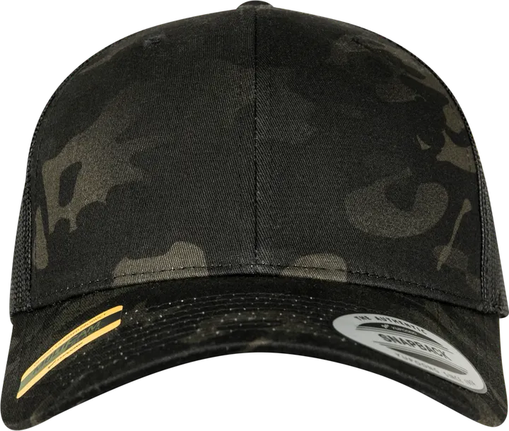 Multicam Retro-Trucker-Kappe BLACK MULTICAM