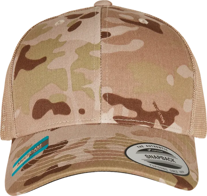 Multicam Retro-Trucker-Kappe Multicam Arid / TAN