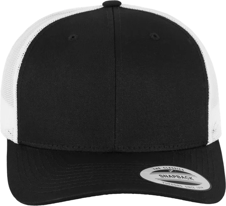 Casquette retro trucker bicolore Black / White