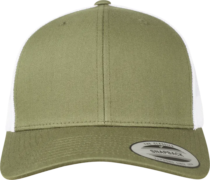 Casquette retro trucker bicolore Buck / White