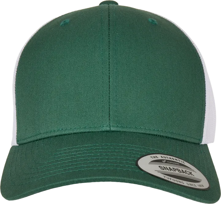 Casquette retro trucker bicolore Evergreen / White
