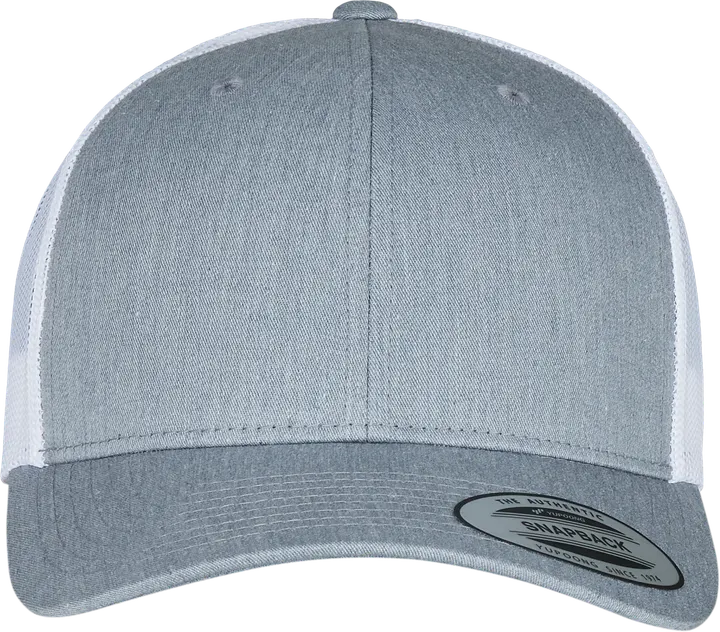 Casquette retro trucker bicolore Heather / White