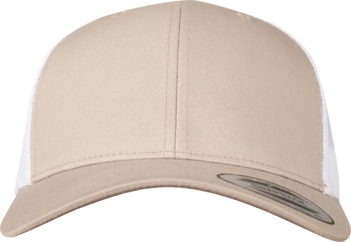 Casquette retro trucker bicolore Khaki / White